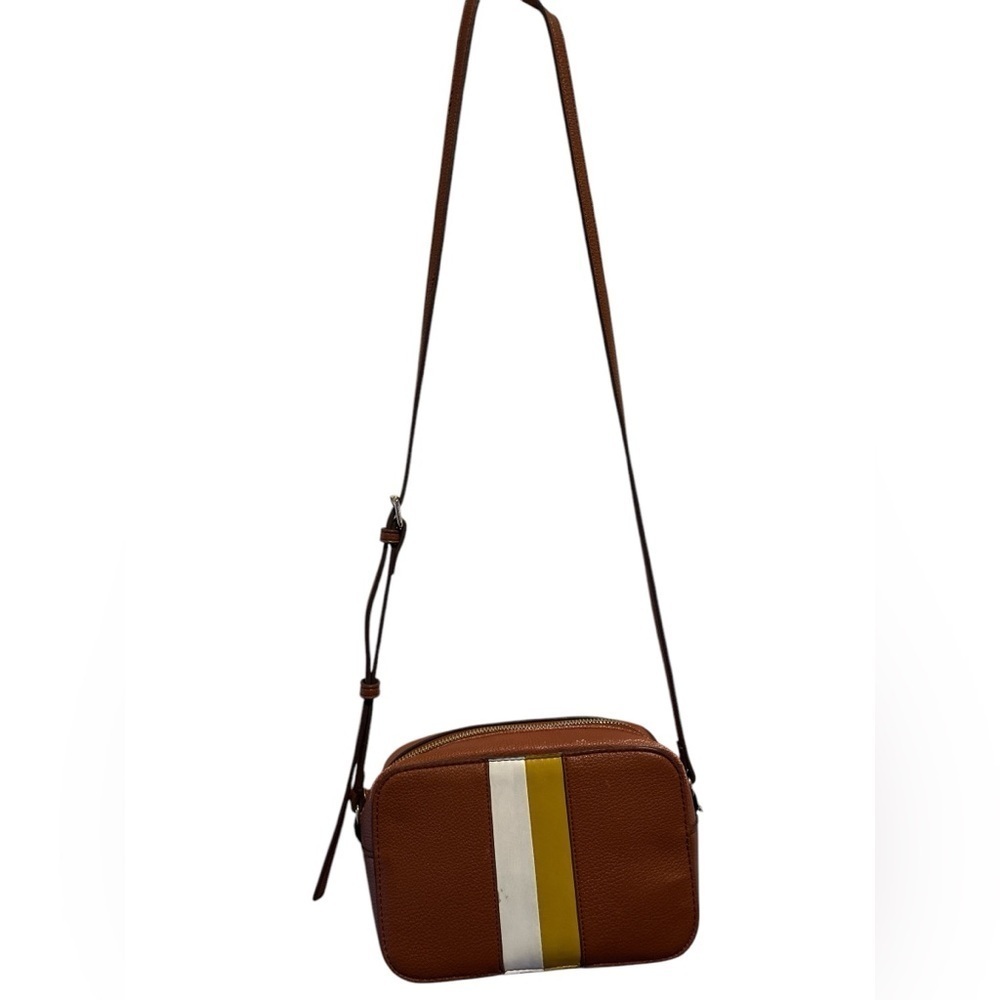 Kate Landry Vegan Shoulder Bag Brown Cross Body Purse Handbag